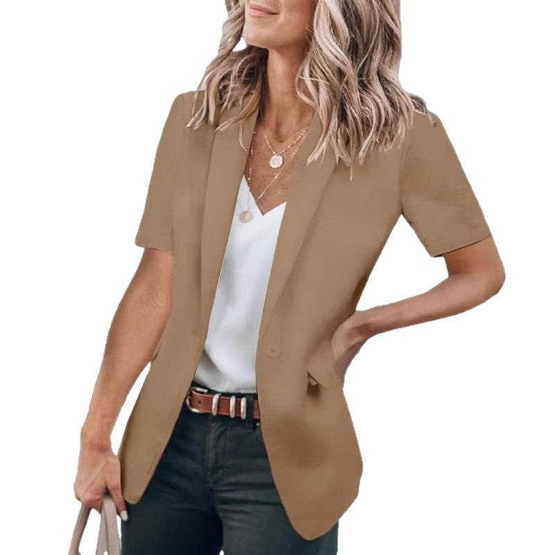 Dameblazer med kort ärm och elegant skärning Mirla-Eva Jonsson