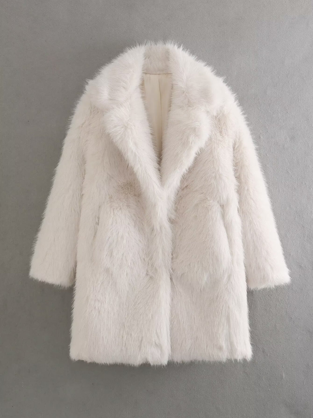 Damed Fleece-kappa med dubbel krage Mirla-Eva Jonsson