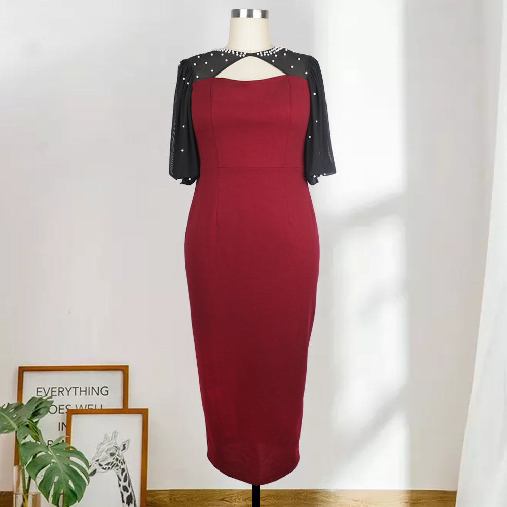 Dameklänning med eleganta transparenta ärmar Mirla-Eva Jonsson