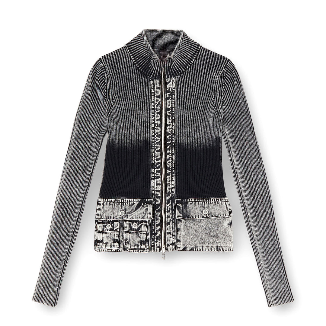 Dameko Strickjacka med integrerade jeans-element Mirla-Eva Jonsson