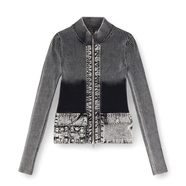 Dameko Strickjacka med integrerade jeans-element Mirla-Eva Jonsson