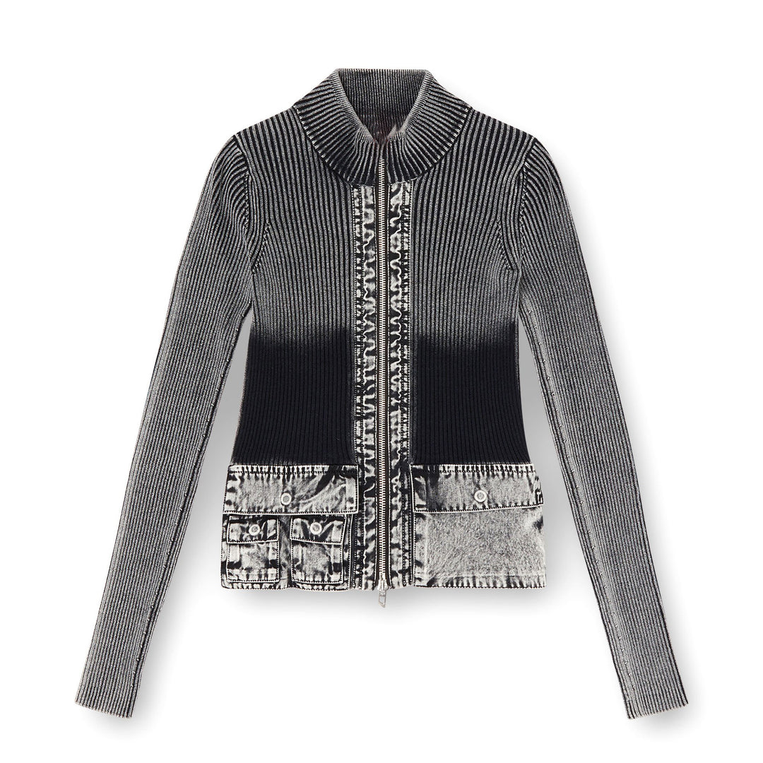 Dameko Strickjacka med integrerade jeans-element Mirla-Eva Jonsson