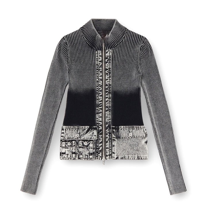 Dameko Strickjacka med integrerade jeans-element Mirla-Eva Jonsson