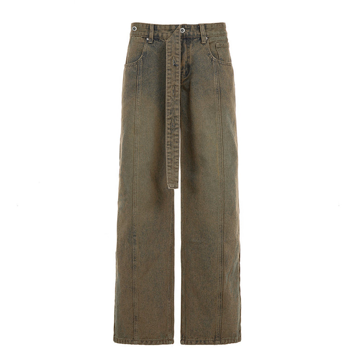 Damen Baggy Jeans med höelastisk midja och praktiska bälteshällor Mirla-Eva Jonsson