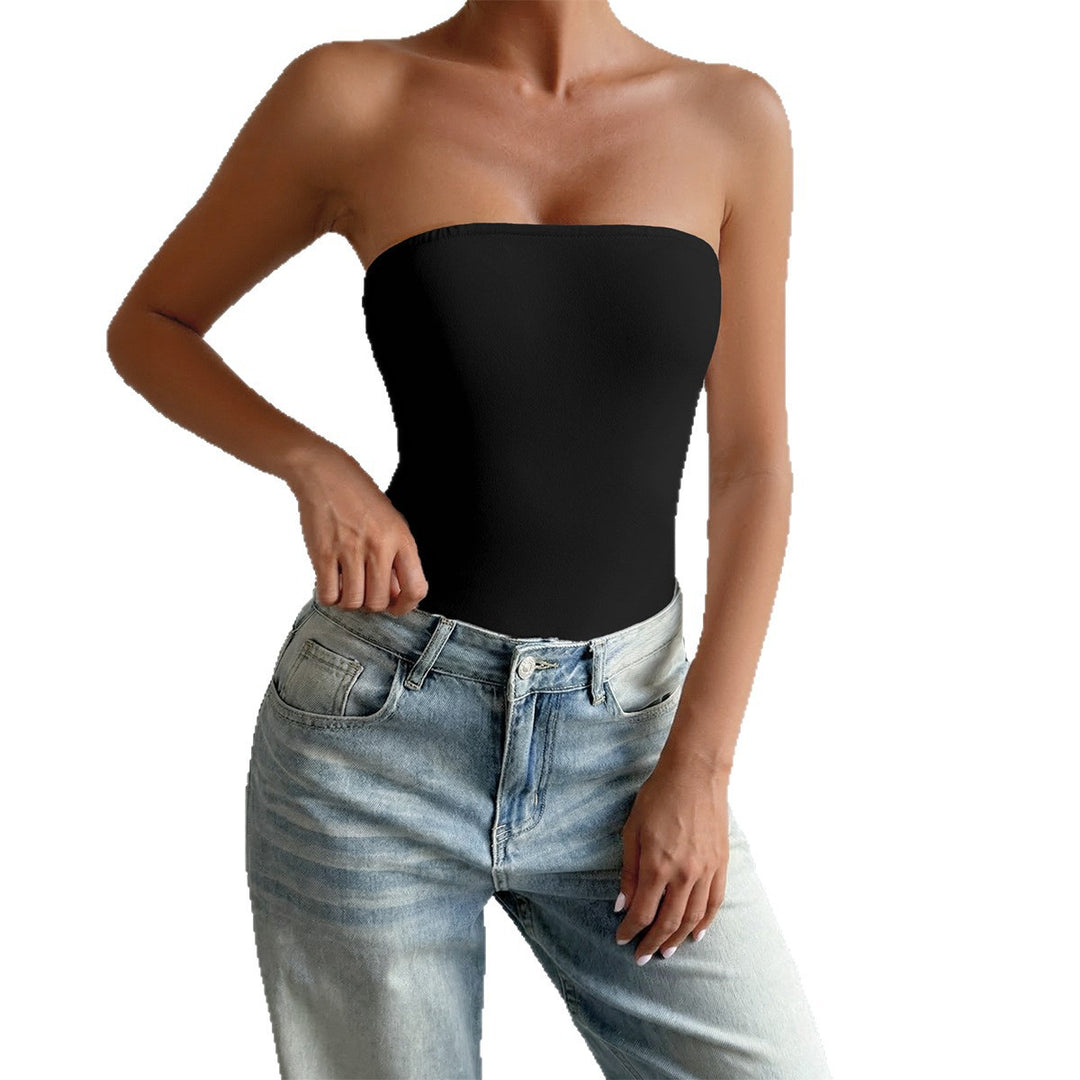 Damen Bandeau Bodysuit av elastiskt material med figursmickrande snitt Mirla-Eva Jonsson