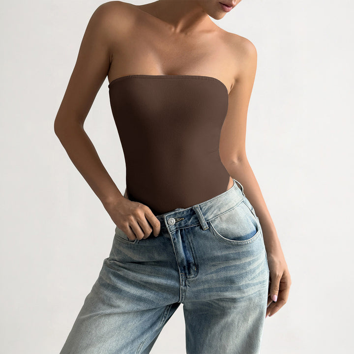 Damen Bandeau Bodysuit av elastiskt material med figursmickrande snitt Mirla-Eva Jonsson
