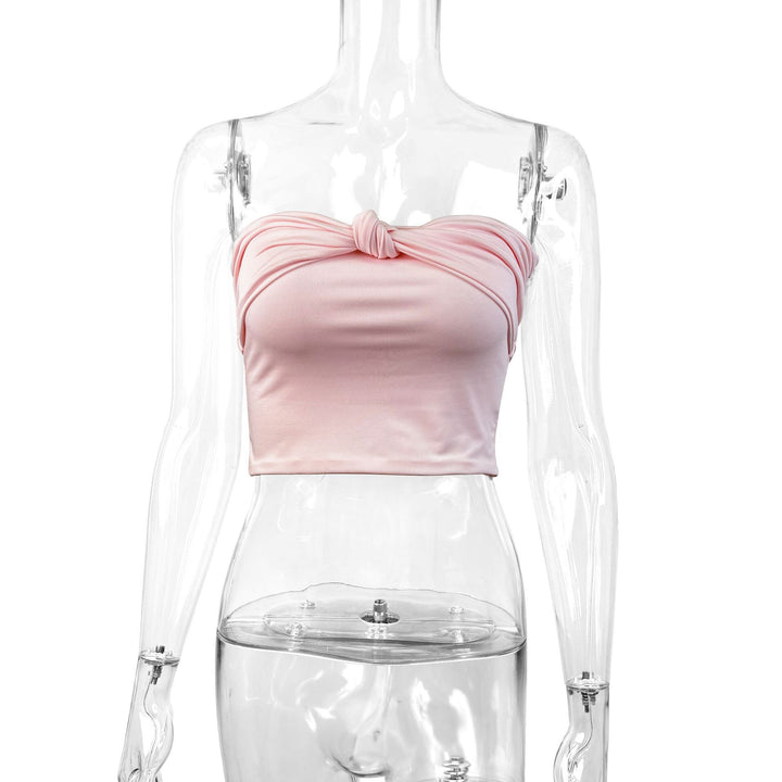 Damen Bandeau Crop-Top med knutdesign Mirla-Eva Jonsson