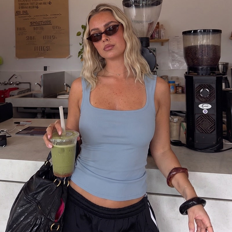 Damen Basic Tanktop med högkvalitativ stretchy Mirla-Eva Jonsson