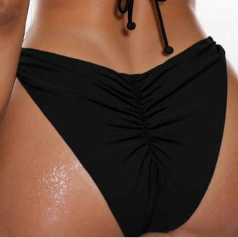 Damen Bikini-Högar med raffinerade rynkelement och hög benöppning Mirla-Eva Jonsson