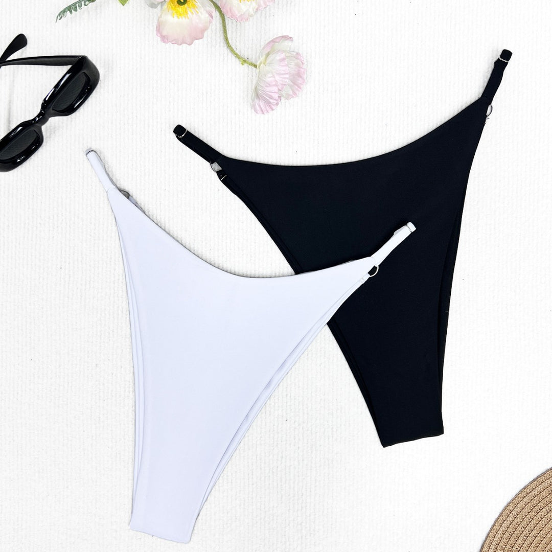 Damen Bikini-Högar med raffinerade rynkelement och hög benöppning Mirla-Eva Jonsson