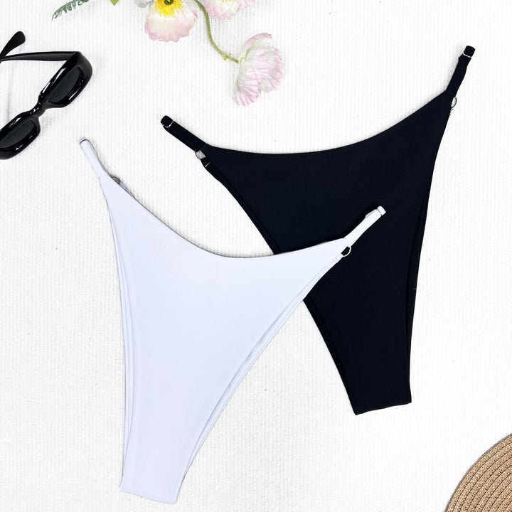 Damen Bikini-Högar med raffinerade rynkelement och hög benöppning Mirla-Eva Jonsson
