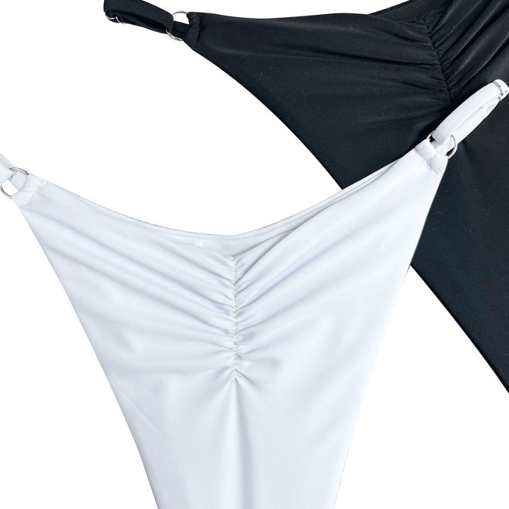 Damen Bikini-Högar med raffinerade rynkelement och hög benöppning Mirla-Eva Jonsson