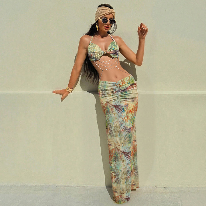 Damen Bikini Set med elegant vikdesign och blommönster Mirla-Eva Jonsson