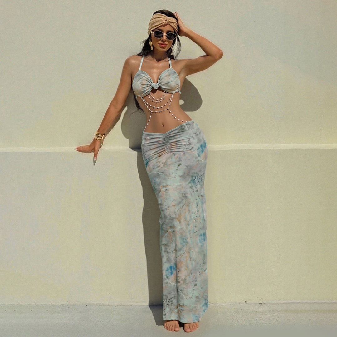 Damen Bikini Set med elegant vikdesign och blommönster Mirla-Eva Jonsson