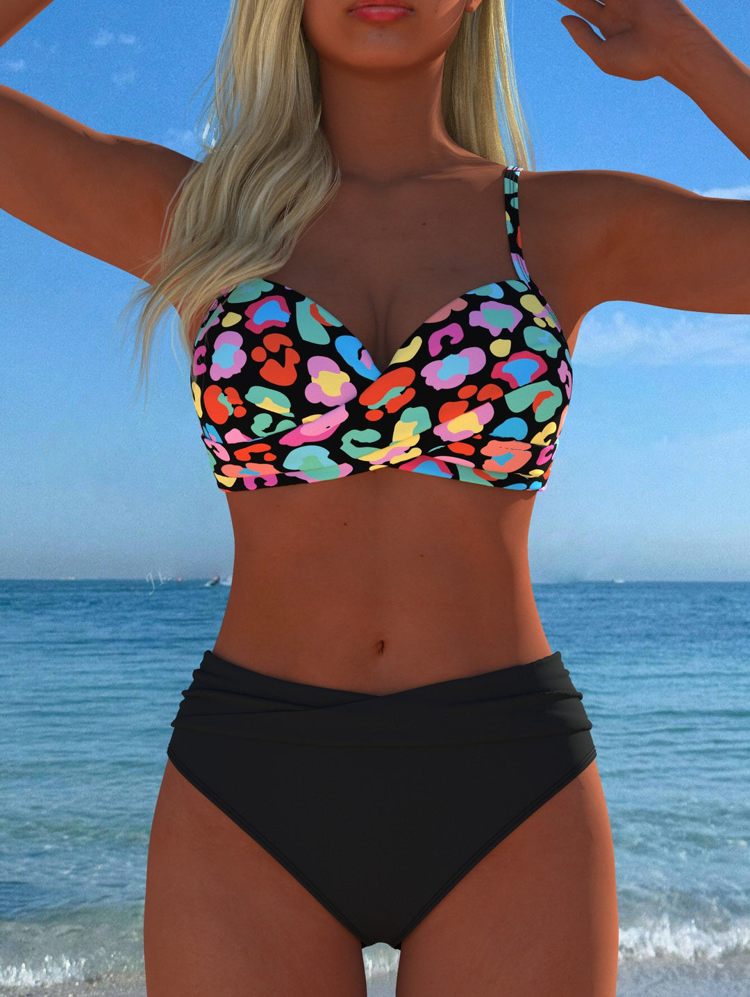 Damen Bikini-Set mit formendem Bustier und hoher Taille Mirla-Eva Jonsson