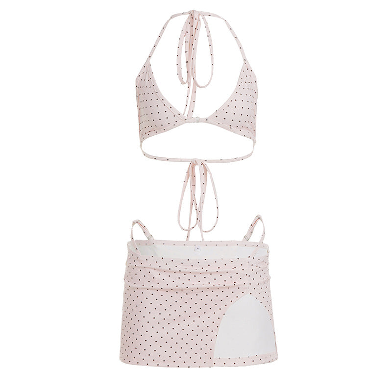 Damen Bikini-Set mit verstellbaren Trägern und zarten Punkten Mirla-Eva Jonsson