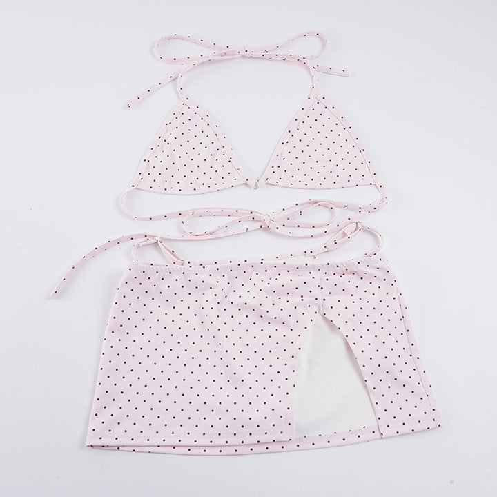 Damen Bikini-Set mit verstellbaren Trägern und zarten Punkten Mirla-Eva Jonsson
