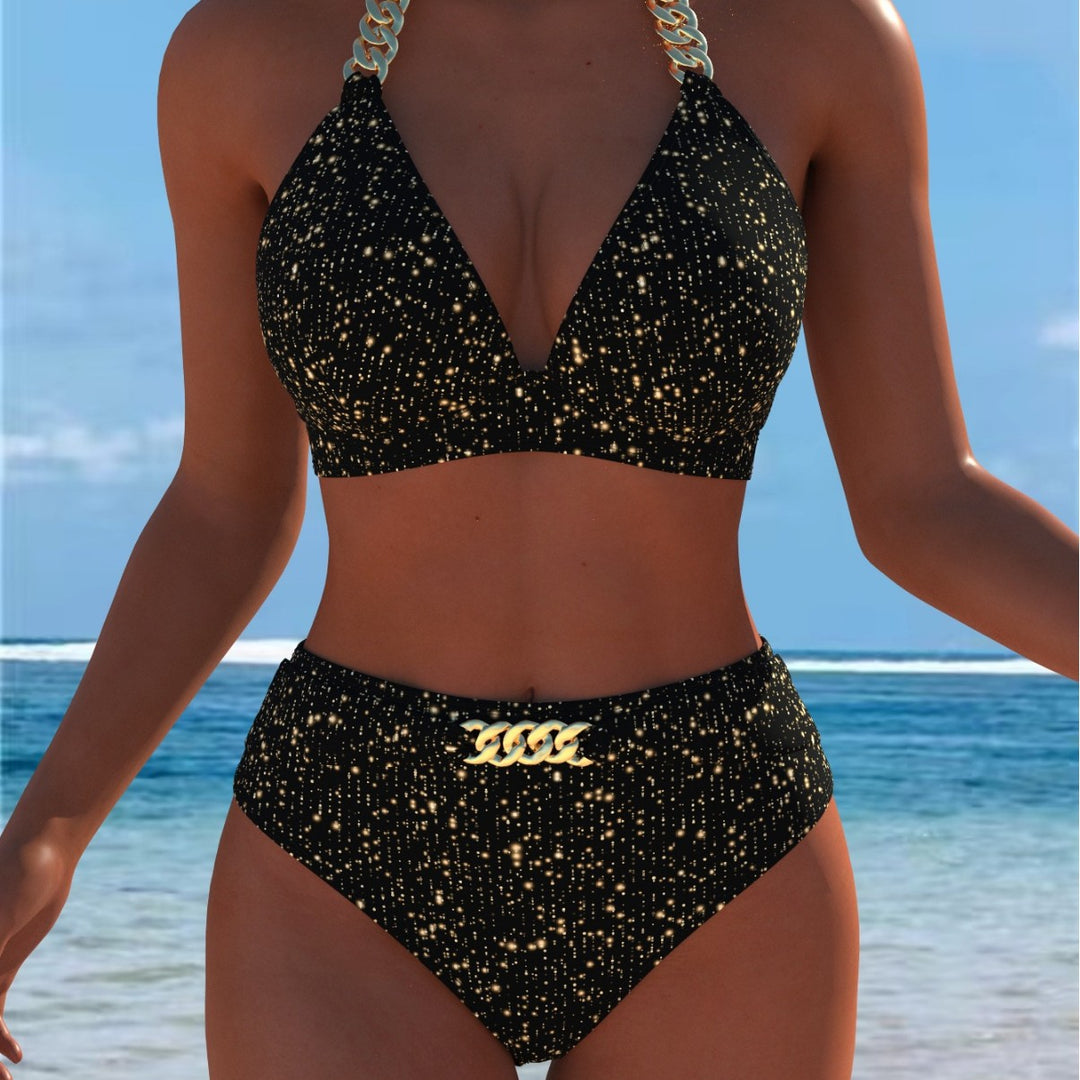 Damen Bikini med lyxigt marmor mönster och eleganta detaljer Mirla-Eva Jonsson