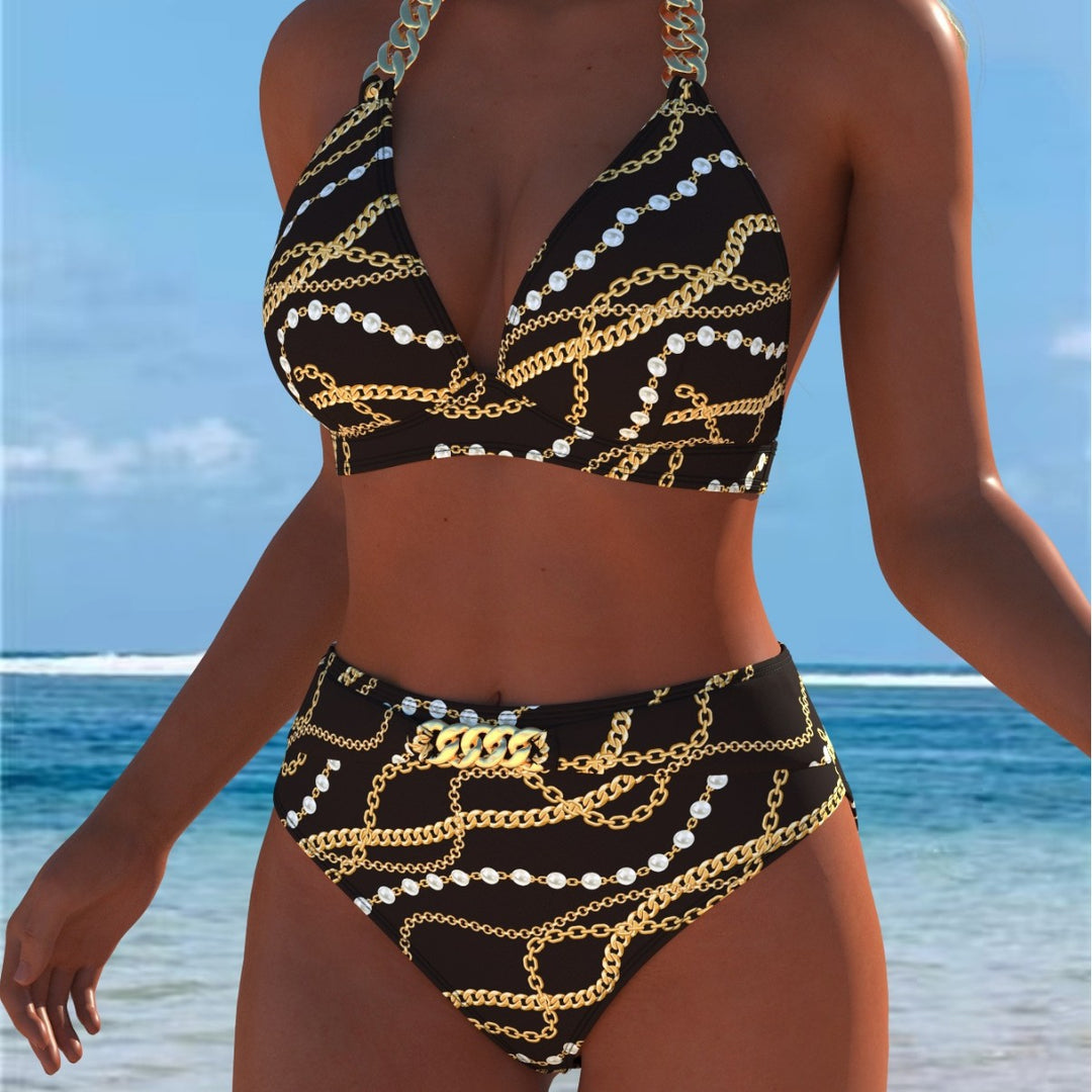 Damen Bikini med lyxigt marmor mönster och eleganta detaljer Mirla-Eva Jonsson