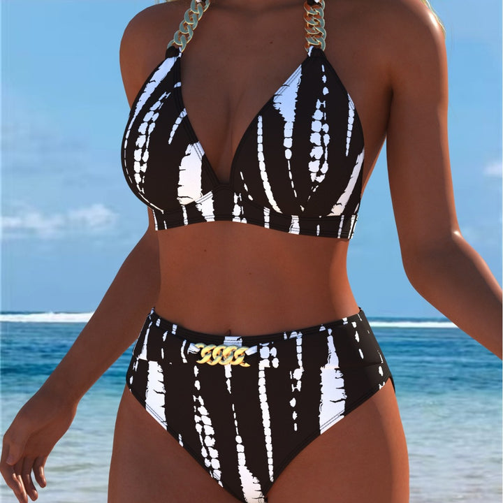 Damen Bikini med lyxigt marmor mönster och eleganta detaljer Mirla-Eva Jonsson