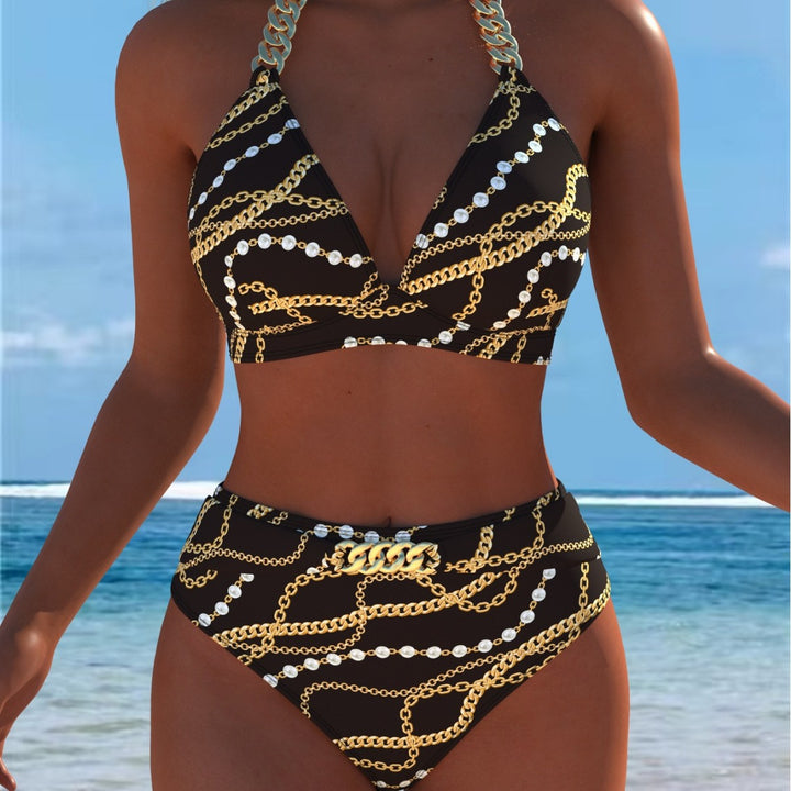 Damen Bikini med lyxigt marmor mönster och eleganta detaljer Mirla-Eva Jonsson