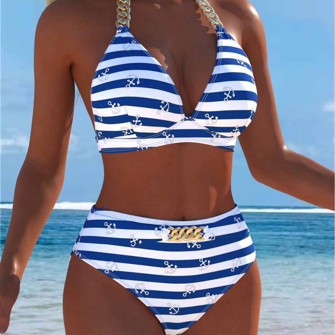 Damen Bikini med lyxigt marmor mönster och eleganta detaljer Mirla-Eva Jonsson