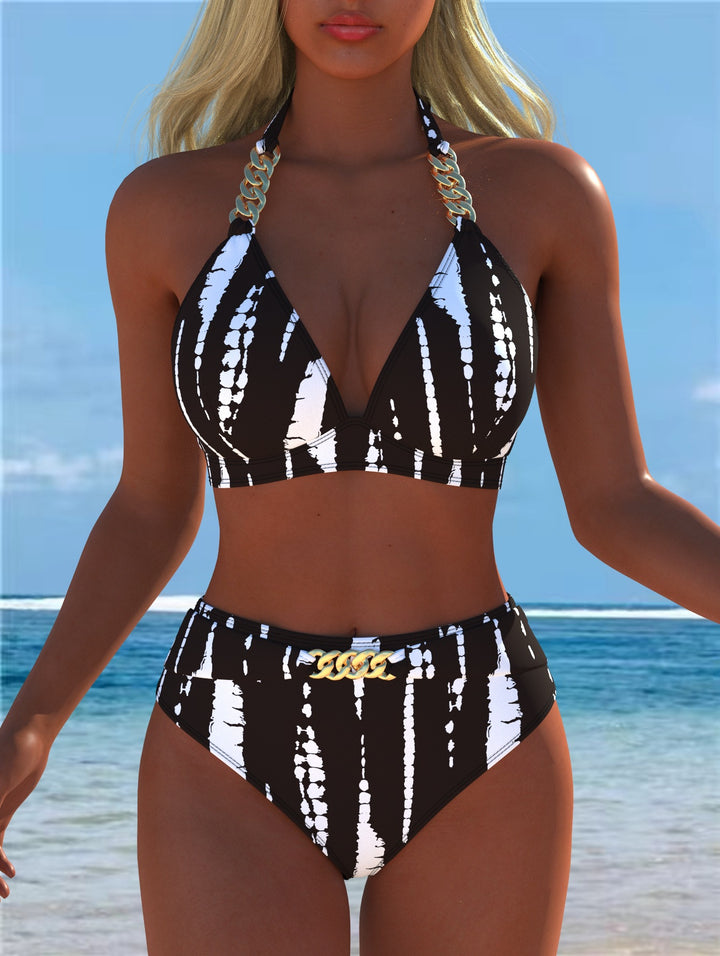 Damen Bikini med lyxigt marmor mönster och eleganta detaljer Mirla-Eva Jonsson