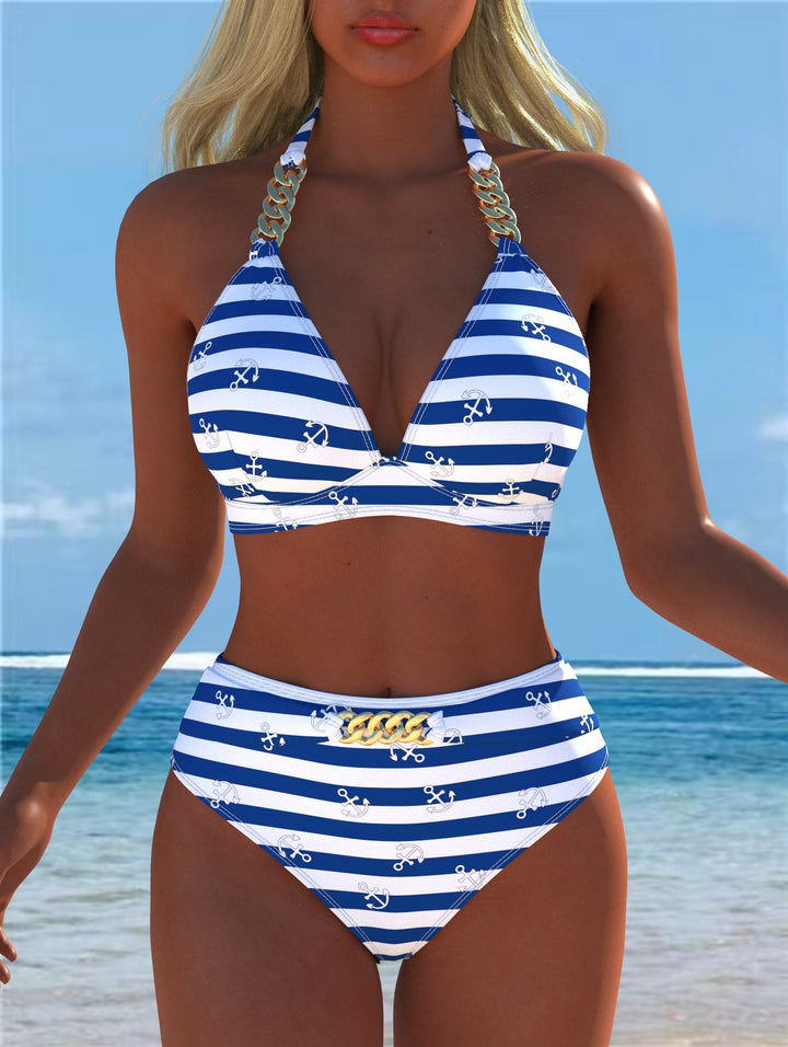 Damen Bikini med lyxigt marmor mönster och eleganta detaljer Mirla-Eva Jonsson