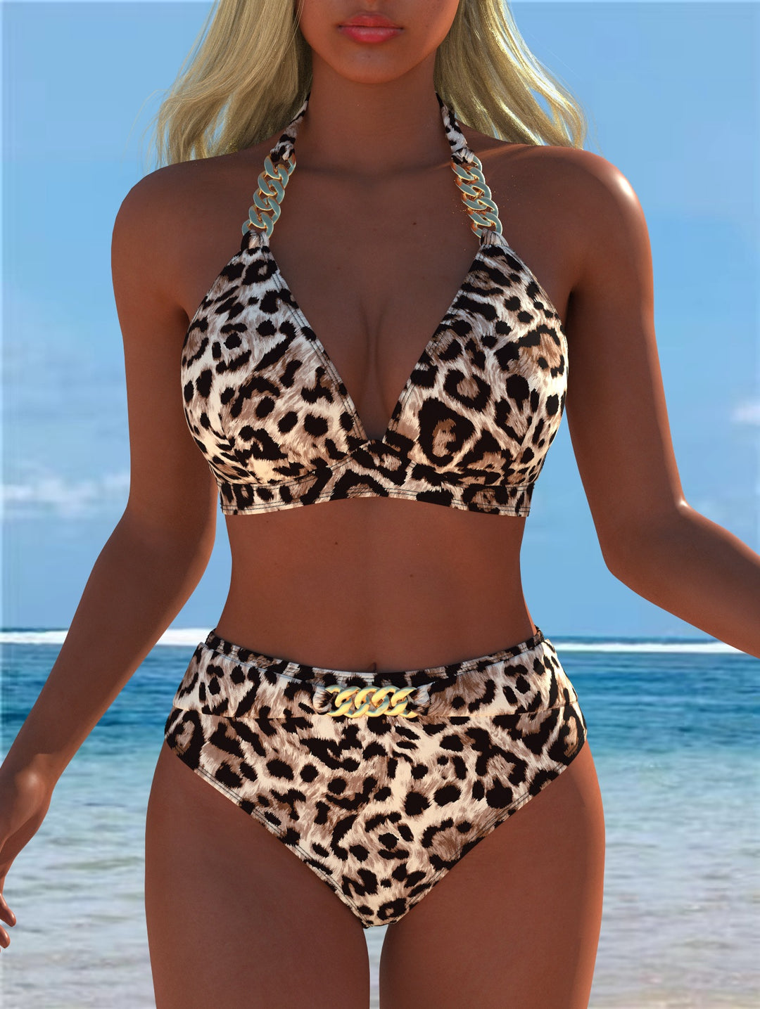 Damen Bikini med lyxigt marmor mönster och eleganta detaljer Mirla-Eva Jonsson