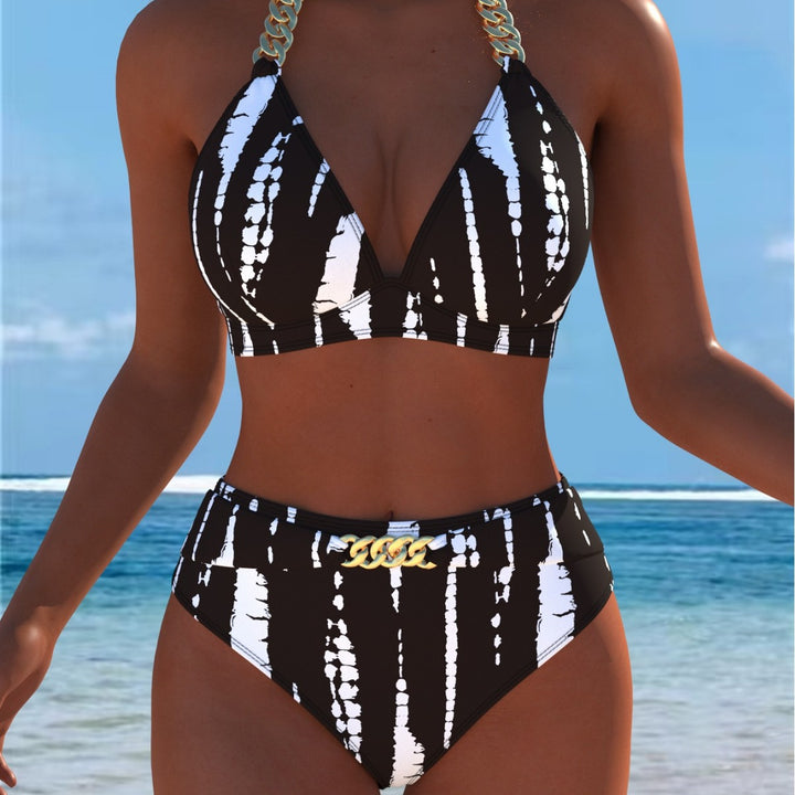 Damen Bikini med lyxigt marmor mönster och eleganta detaljer Mirla-Eva Jonsson