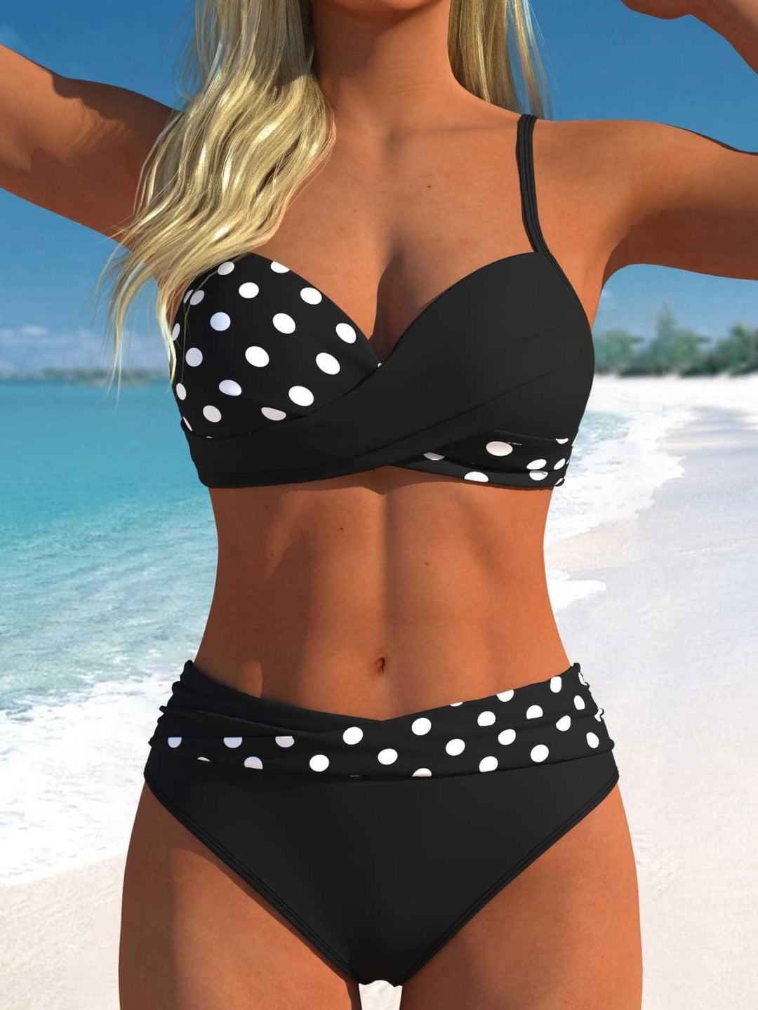 Damen Bikini-set med crop-top och hög midja Mirla-Eva Jonsson