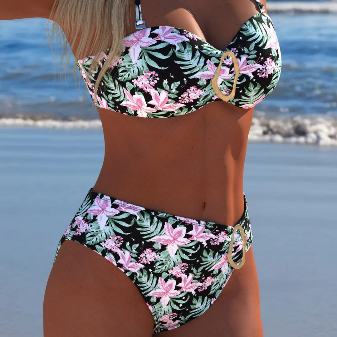 Damen Bikini-set med elegant balconette-överdel och högt skurna trosor Mirla-Eva Jonsson