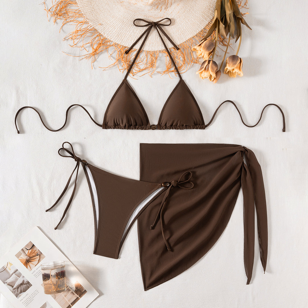 Damen Bikini-set med justerbara axelremmar och elegant knutnedre del Mirla-Eva Jonsson