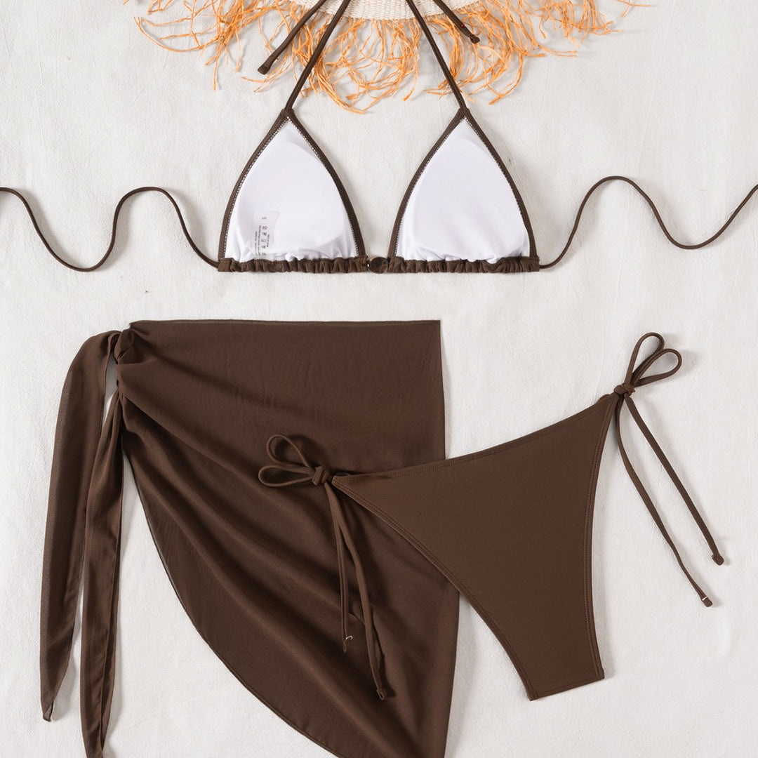 Damen Bikini-set med justerbara axelremmar och elegant knutnedre del Mirla-Eva Jonsson