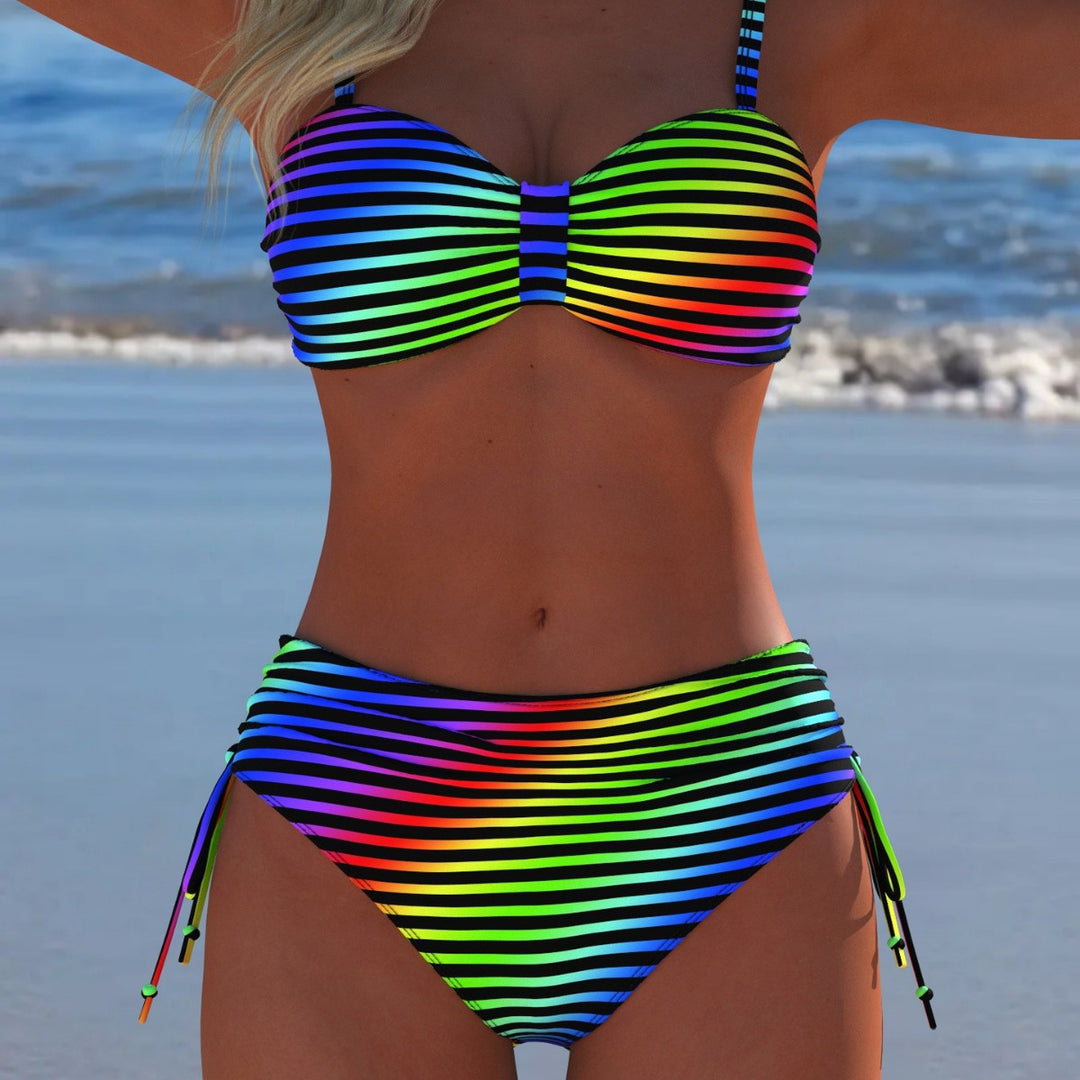 Damen Bikini-set med mångsidig ribbdesign och bekväm huggform Mirla-Eva Jonsson