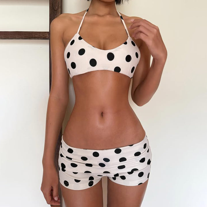Damen Bikini-set med mångsidiga banden och trendy prickmönster Mirla-Eva Jonsson