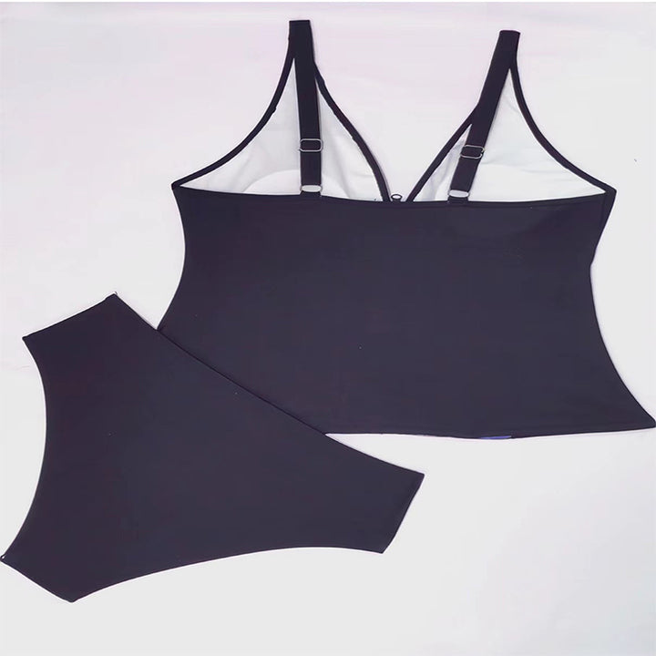 Damen Bikini-set med moderiktigt zip-överkropp och bekväm hög midja slip Mirla-Eva Jonsson