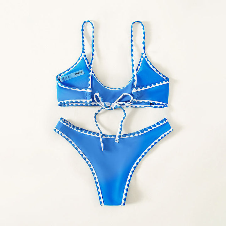 Damen Bikini-set med sofistikerad geometrisk skärning och justerbara band Mirla-Eva Jonsson