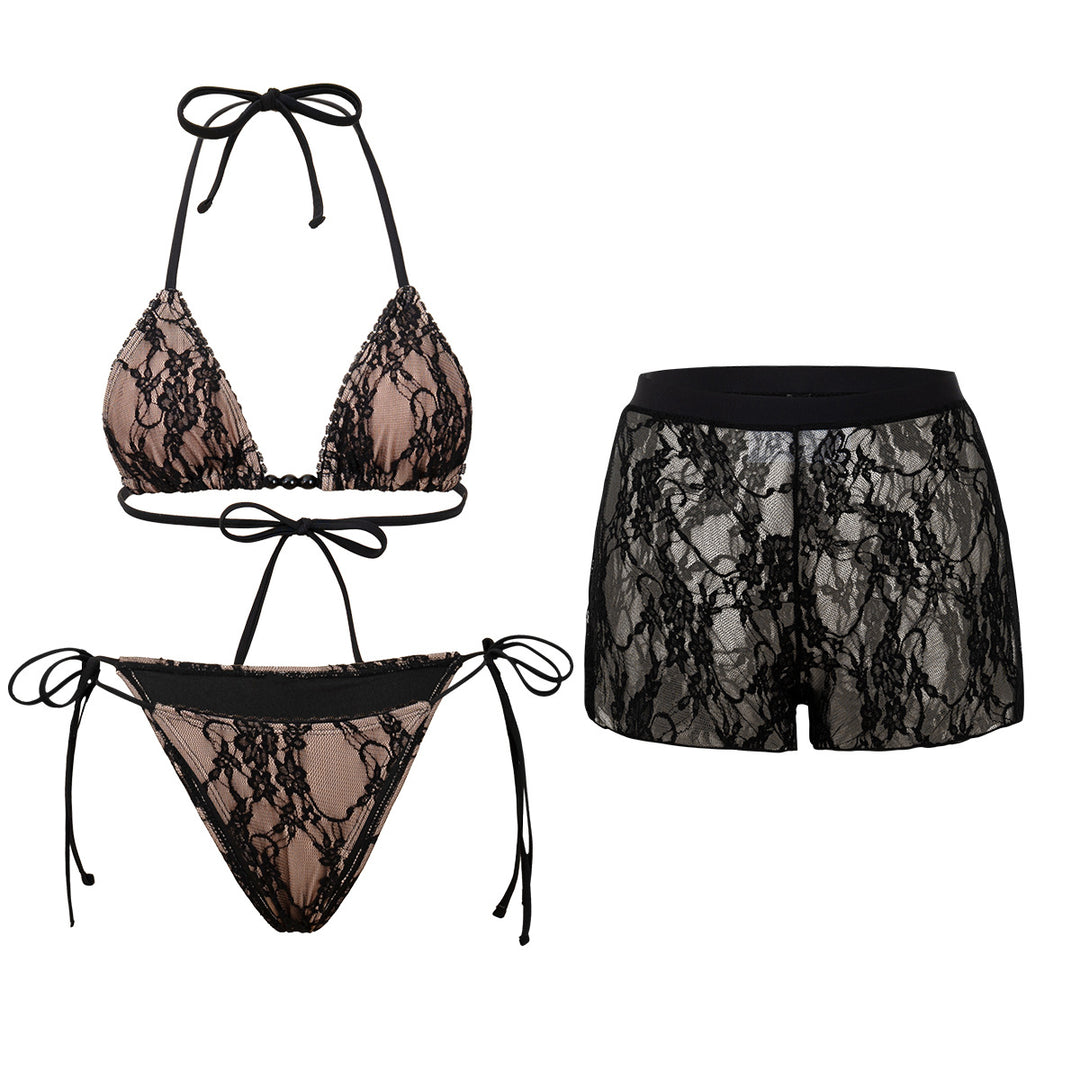 Damen Bikini-set med spetsdetaljer och figurnära snitt Mirla-Eva Jonsson