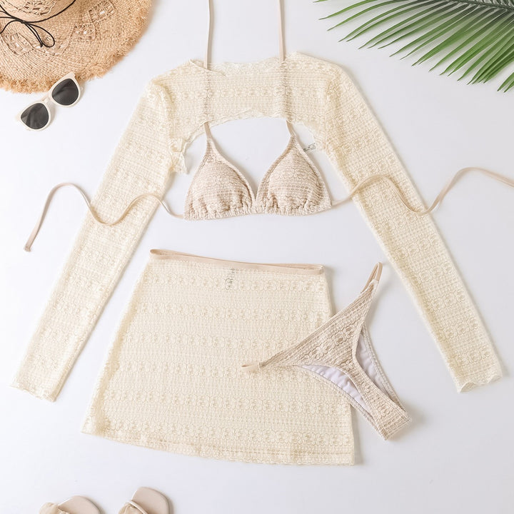 Damen Bikini-set med transparent cover-up och figurnära design Mirla-Eva Jonsson