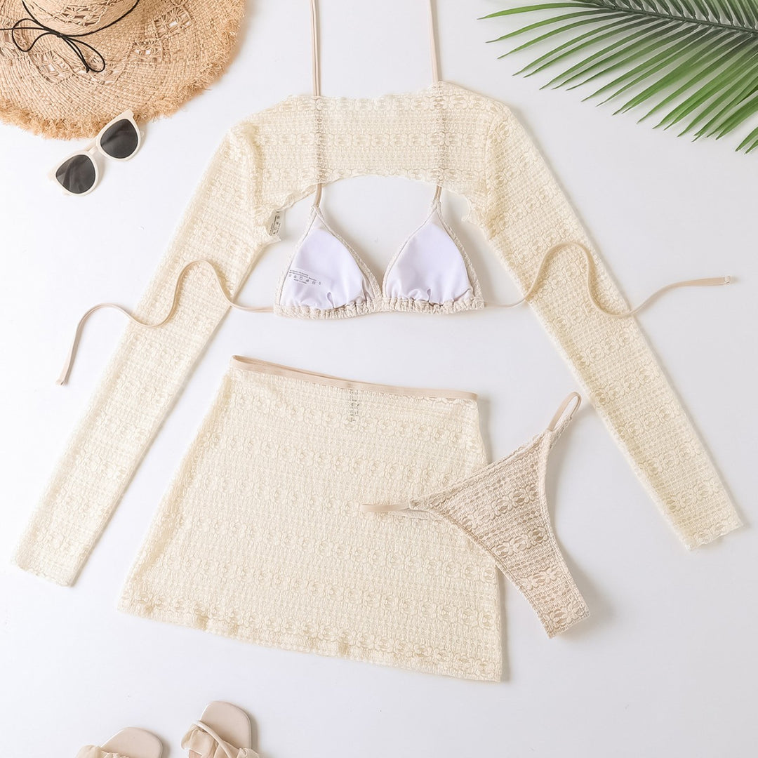 Damen Bikini-set med transparent cover-up och figurnära design Mirla-Eva Jonsson
