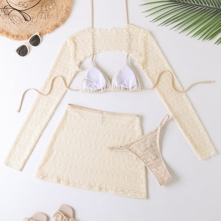 Damen Bikini-set med transparent cover-up och figurnära design Mirla-Eva Jonsson