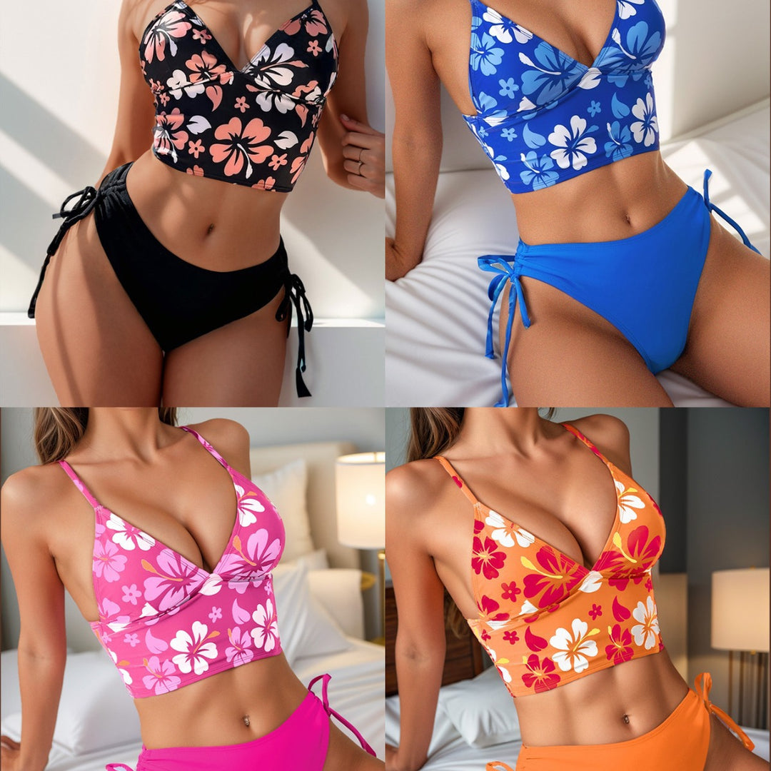 Damen Bikiniset med blommigt topp och bekväma band Mirla-Eva Jonsson