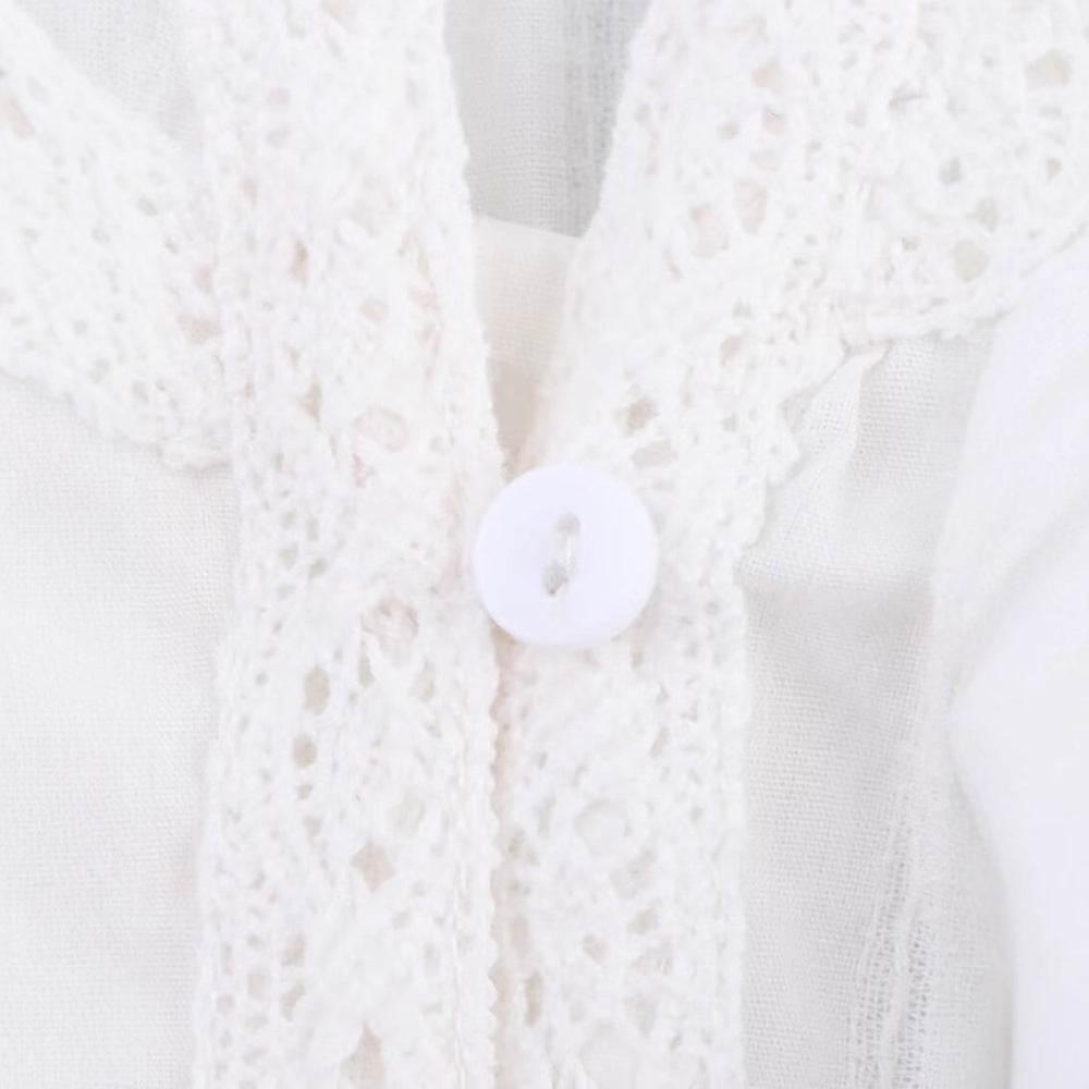 Damen Blusenshirt med eleganta spetsapplikationer Mirla-Eva Jonsson