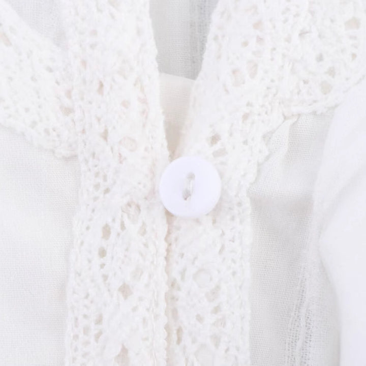 Damen Blusenshirt med eleganta spetsapplikationer Mirla-Eva Jonsson