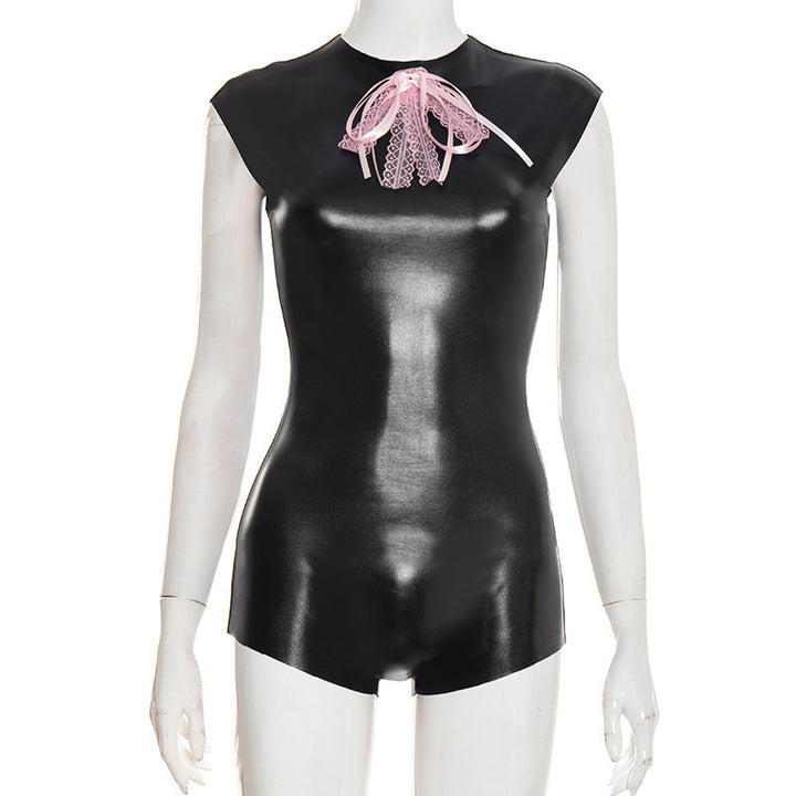 Damen Body mit elegantem spetsknut och glänsande finish Mirla-Eva Jonsson