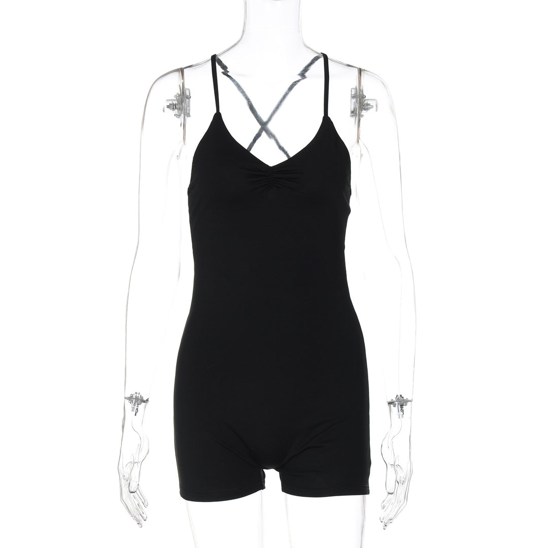 Damen Bodycon Jumpsuit mit gekreuztem Träger Mirla-Eva Jonsson