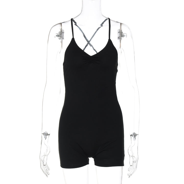 Damen Bodycon Jumpsuit mit gekreuztem Träger Mirla-Eva Jonsson