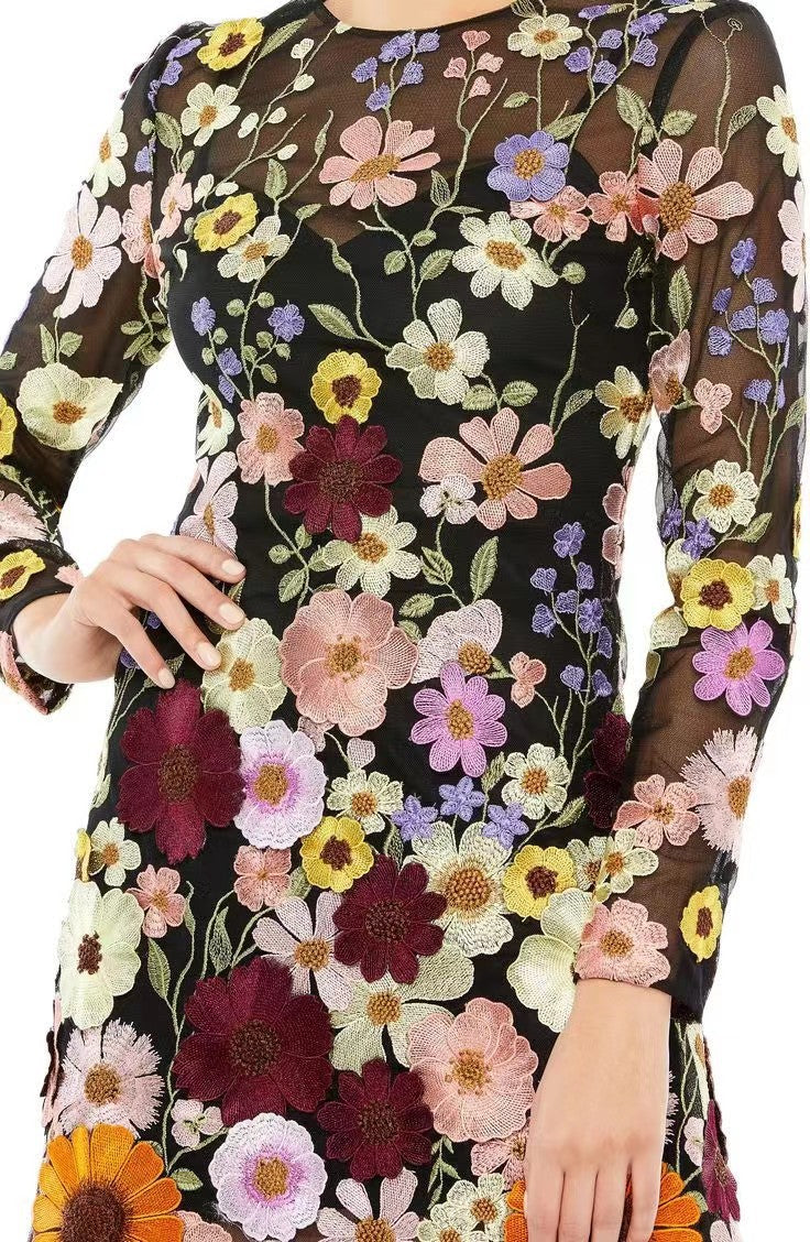 Damen Broderat Blomklänning Mirla-Eva Jonsson