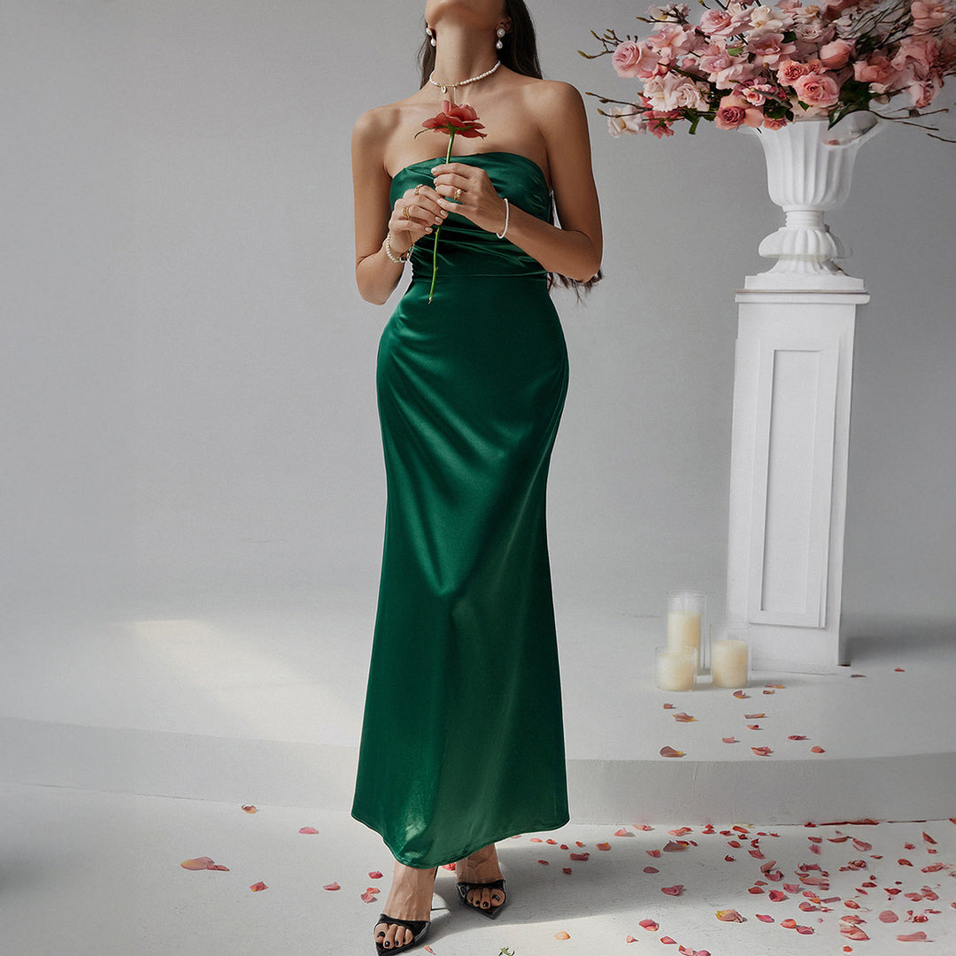 Damen Bustier Maxiklänning med elegant snitt och flödande material Mirla-Eva Jonsson